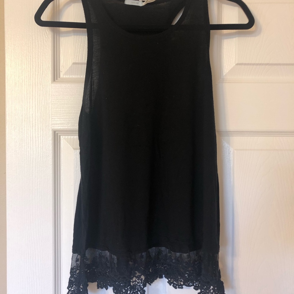 Kimchi Blue high neck lace trim tank